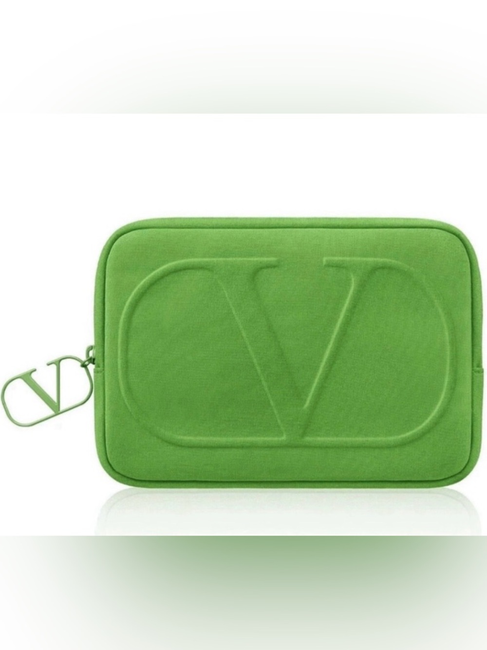 Valentino Cosmetic Chartreuse Dopp Case NWOT